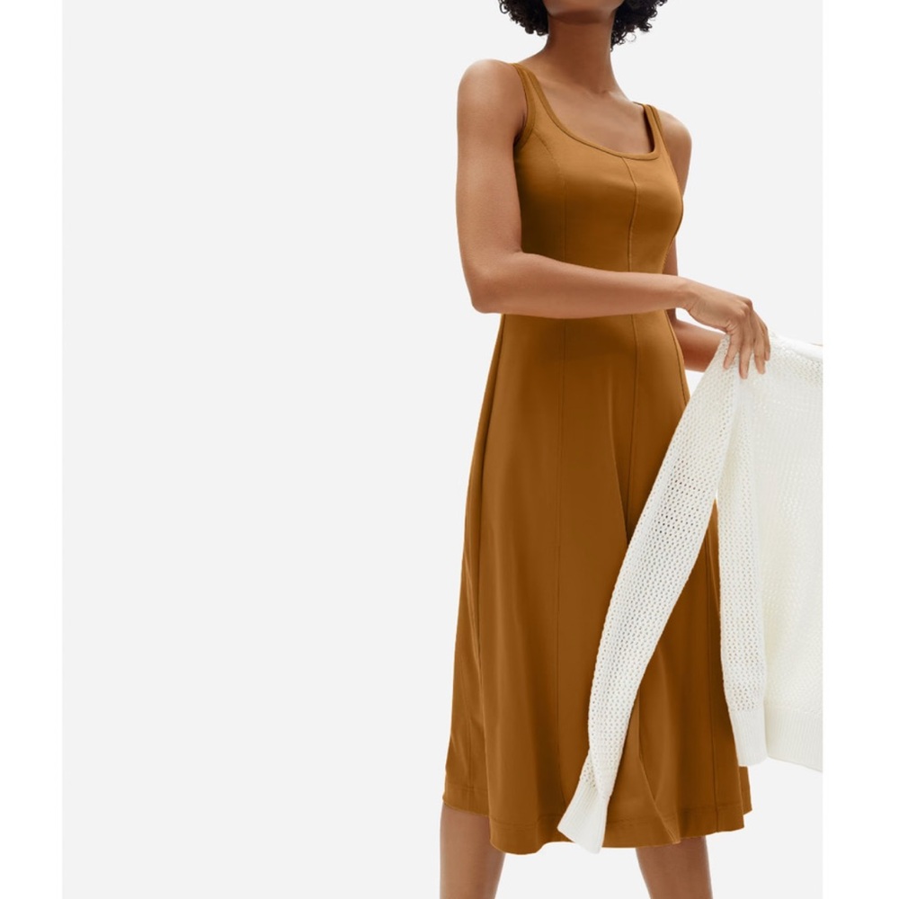 Everlane Women's Midi Dress in Mustard Brown